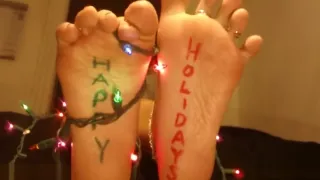 Happy Holidays Christmas Feet and Soles