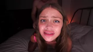 Throat Destruction! Sloppy Blowjob Spit Play And