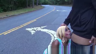 Blonde Young Ebony In Street Blowjob Sloppy Head By Msnovember POV Risky Public