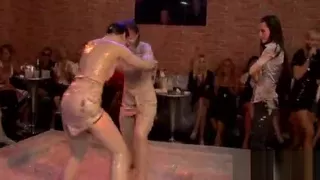 Sexy food porn messy lezzie