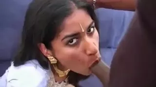 Indian chick loves sucking black cock