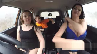 Driving student and examiner share dick