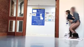 Tight 18 nurse pussy fucked in public hospital