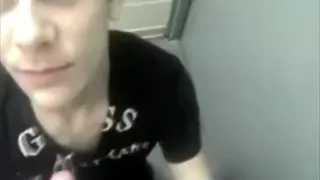 sucking anon bathroom cock