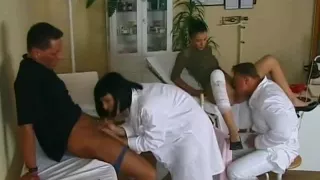 Brigitta at medical exam