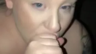 Big titty white bitch loves sucking daddy dick