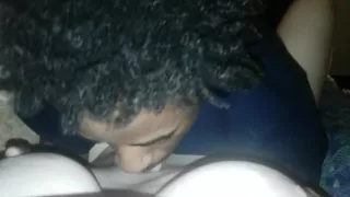 Black boy eats white girls pussy
