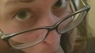Girl Cums Hard while giving head and watching cartoons