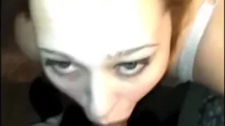 Pale White Teen Sucking My Big Black Cock