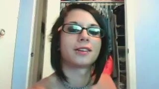 Sexy brunette gives hot striptease on cam