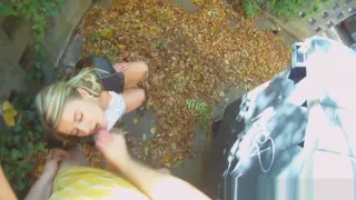 Pickedup euro amateur pov facialized outdoors