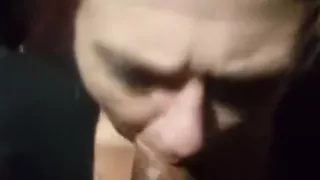 Cougar gets face fucked by my bbc takes creamy facial