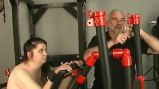 Crazy bondage with two babes