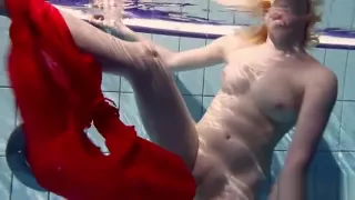 Hot blonde lucie french teen in the pool