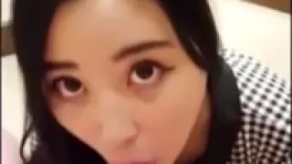 Asian teen snapchats herself sucking dick