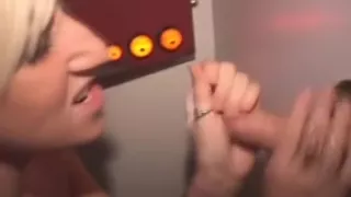 Pretty Blonde Amateur Wife Blowjob And Facial At Glory Hole