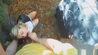 Awesome Clara does public blowjob