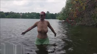 Beach adventure with MILF Lila Fair - Public masturbation - huge boobs