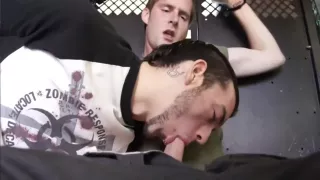 Straight Cocksucking Tied Up In Van