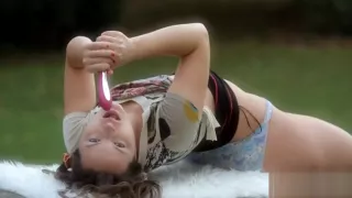 Tickling pussy in a shower