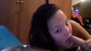 big boobed asian girlfriend  sucks dick - asiangirlfriend videos