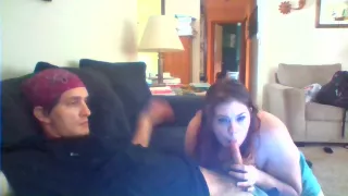 Spun and sucking cock