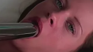 Stunning brunette masturbating with her vibrators