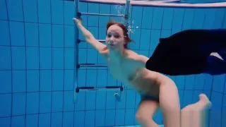 Teen girl Avenna is swimming HQ