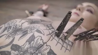 Alt blonde in extreme device bondage