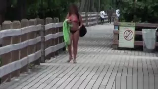 Gorgeous ex-GF flashing assets in swim suit