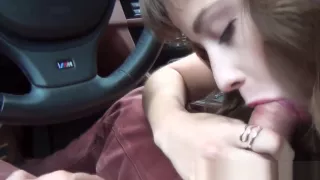 Russian hitchhiker gives driver footjob
