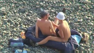 Voyeur on public beach Oral sex