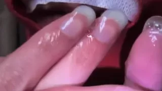 Deborah nails fetish sucking her fingers salivating blowjob erotic asmr