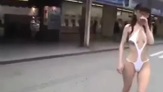 Walking semi-nude in Tokyo Streets