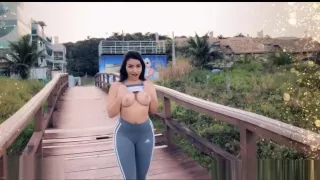 Real Public Flash Amateur - Big Boobs, Big ASS, EXIBINDO EM PUBLICO