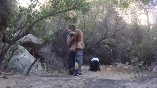 outdoor quickie on a hike