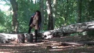 Long boots, long hair and lingerie