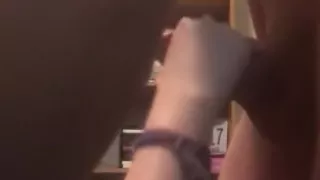 Hot College Girl Sucking Cock and Watching Porn