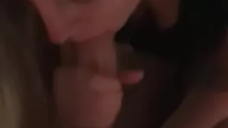 Blowing him with a cock ring on, and stroking him until he cums