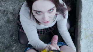 We Filmed A Blowjob, And This Guy Cums While Peeping!