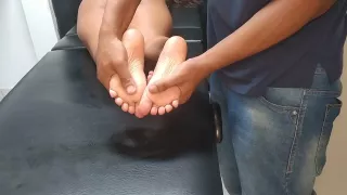 Footjob I Massage Her Soles Feet And Fuck Them