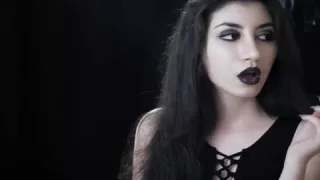 seductive erotic shy submissive smoking goth girl