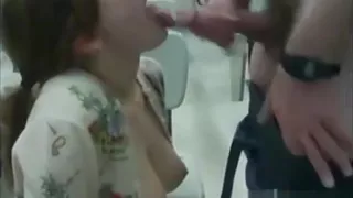 Teen Sucks Cock in Empty Classroom