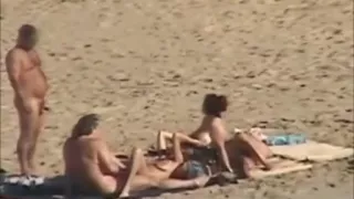 Group sex at a nudist beach