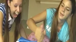 Awesome Two Girl Teen Handjob