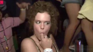 Sweet girls get naked at the party