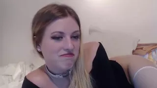 Sweet Cute Blonde In Stockings Solo