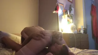 Cosplay pink lady receives multiple orgasms