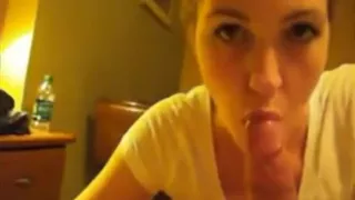His girlfriend can't swallow cock fast enough