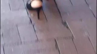 Beautiful woman in high heel soles